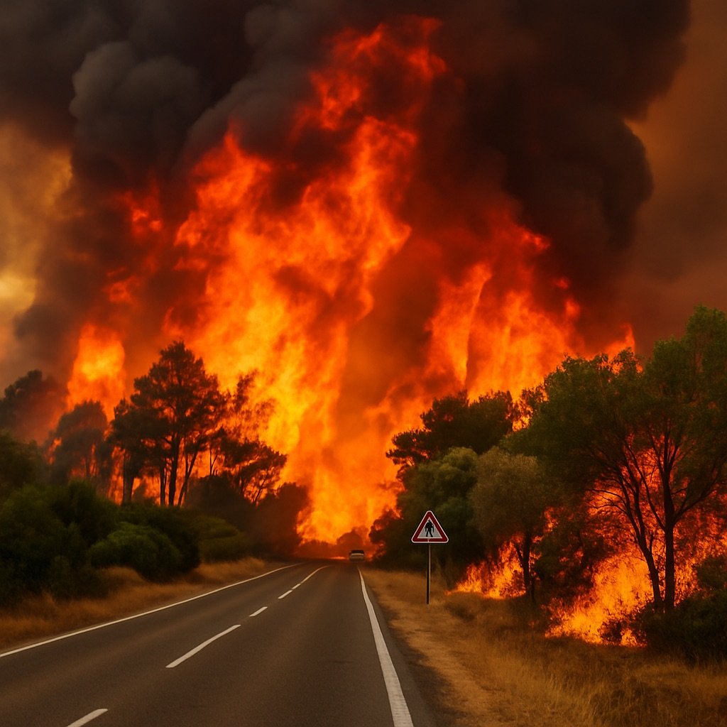Incendio forestal en Francia