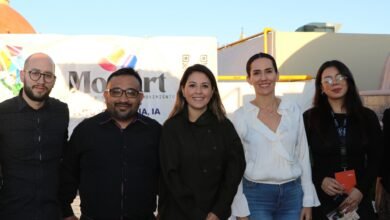 Autoridades presentan el Festival MOVART Querétaro 2025 en rueda de prensa.